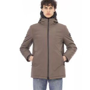 Baldinini Long Jacket with External Welt Pockets and Zipper Closure S Men