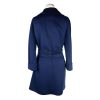 Womens Belted Blue Coat – Made in Italy 42 IT Women