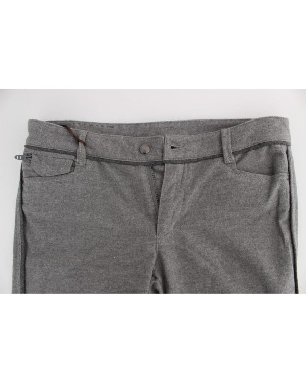 New Authentic Ermanno Scervino Gray Casual Pants 46 IT Women