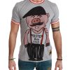 Authentic Dolce & Gabbana Roundneck T-Shirt with Year of the Pig Motive 44 IT Men