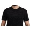 Authentic Dolce & Gabbana Black Baroque Motive T-shirt 48 IT Men
