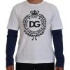 Dolce & Gabbana Crew-neck Pullover Sweater with Logo Details 48 IT Men