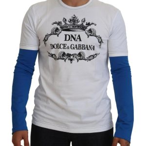 Authentic Dolce & Gabbana Crewneck Pullover Sweater with DNA Motive Men