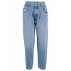 High-waisted Regular Fit Womens Jeans with Ruined Detail W27 US Women