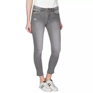 Womens Push-Up Jeggings with Ruined Effect Details Women