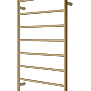 Premium Brushed Gold Towel Rack - 8 Bars, Round Design, AU Standard, 1000x620mm Wide