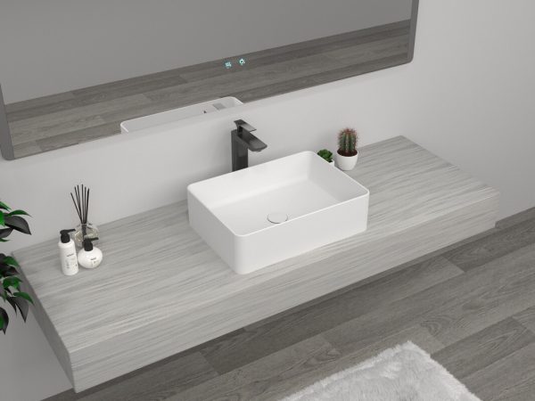 Rectangle Cast stone – Solid Surface Basin 600mm