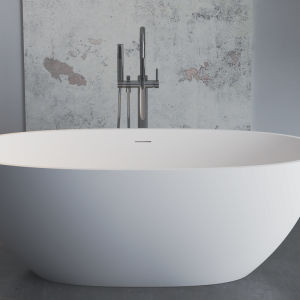 Medium Size Oval Shaped Cast stone - Solid Surface Bath 1700mm Length