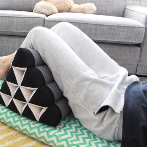 Thai Triangle Pillow Backrest Cushion Kapok Filled BlueEle
