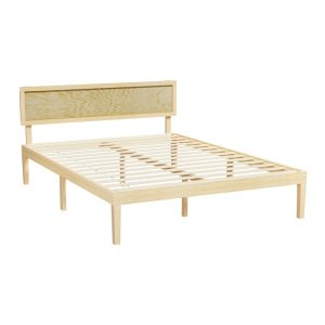 Bed Frame Double Size Wooden Base Mattress Platform Timber Pine YUMI