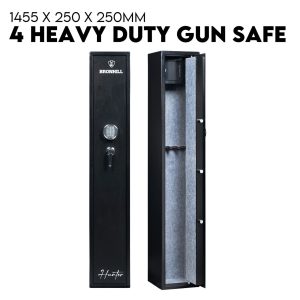 4 Rifle Gun Safe Iron Heavy Duty Firearm Security Digital Lockbox Premium CAT A+B