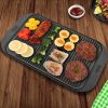 47cm Cast Iron Ridged Griddle Hot Plate Grill Pan BBQ Stovetop – 2
