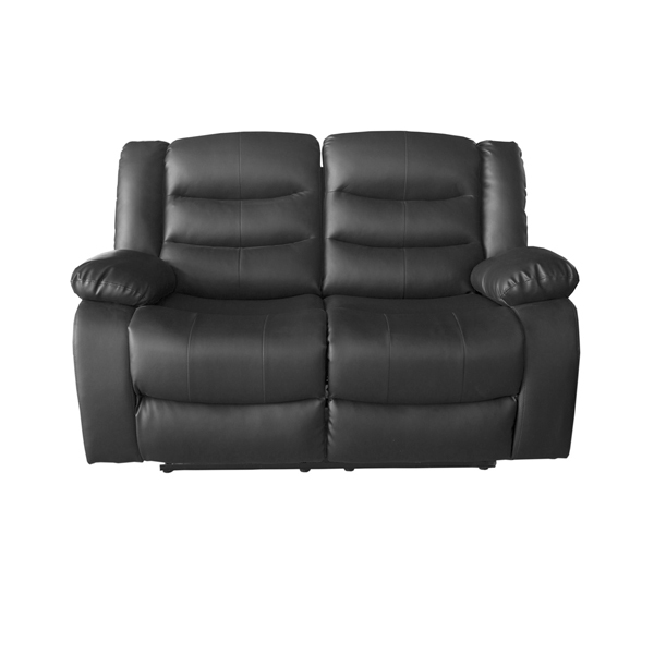 3+2 Seater Recliner Sofa In Faux Leather Lounge Couch in Black