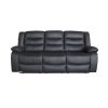 3+2 Seater Recliner Sofa In Faux Leather Lounge Couch in Black