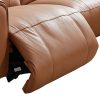 Corner Sofa Chaise Premium Genuine Leather Power Slide Right Chaise Cup-Holder Charging Point