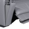 6 Seater Genuine Leather Sofa Three Power Recliner Zero Gravity Mechanism Manual Headrest USB Charger