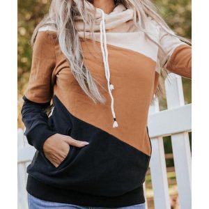 Azura Exchange Cozy Colorblock Hoodie with Side Pockets