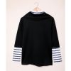 Azura Exchange High Neck Striped Sweatshirt – M