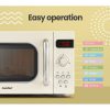 20L Microwave Oven 800W Countertop Benchtop Kitchen 8 Cooking Settings. – Cream