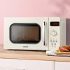 20L Microwave Oven 800W Countertop Benchtop Kitchen 8 Cooking Settings. – Cream