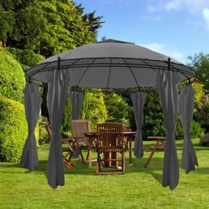 Gazebo With Curtains