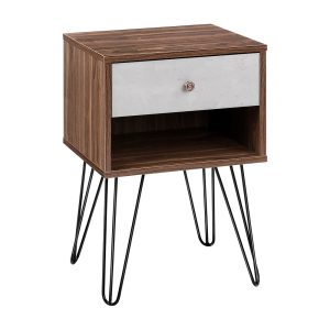 Bedside Table 1 Drawers with Shelf - LARS