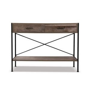 Console Table 2 Drawers Walnut Marconi