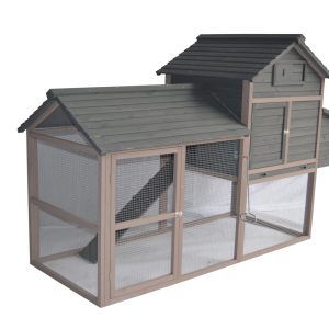 Grey XL Chicken Coop Rabbit Guinea Pig Hutch Ferret Guinea Pig House