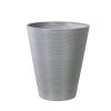 Decorative Textured Round Grey Planter 47cm