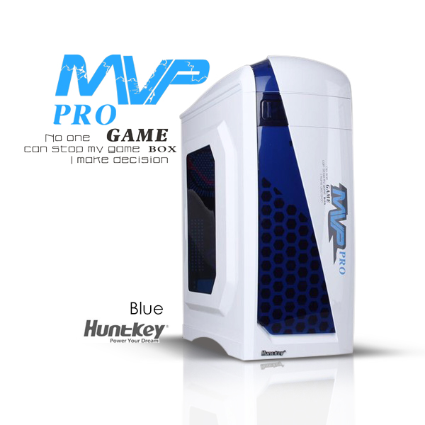 Huntkey MVP Pro  Gaming computer chassis – Blue (No PSU Included, NO FAN Included)