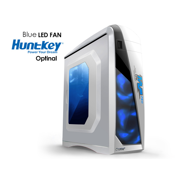 Huntkey MVP Pro  Gaming computer chassis – Blue (No PSU Included, NO FAN Included)