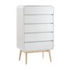 Merlin White Modern Retro Tallboy