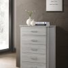 5 Chest Of Drawers Tallboy In White Oak