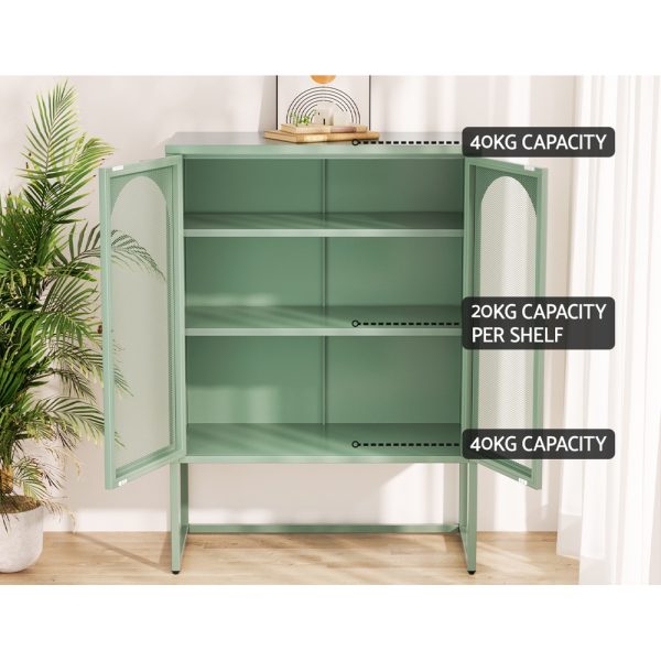 Buffet Sideboard Metal Cabinet – ELMA Green