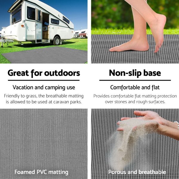 Annex Matting 600 GSM Floor Mats Mesh Caravan Parks Annexes – 7×2.5 m(450 GSM)