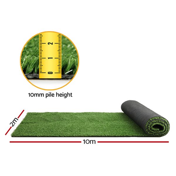 Artificial Grass Synthetic Fake Turf Plants Plastic Lawn Olive – 2×10 m, Without Tape