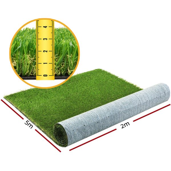 Artificial Grass Synthetic 30mm Fake Turf Plants Lawn 4-coloured – 2×5 m