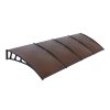 Window Door Awning Door Canopy Outdoor Patio Sun Shield DIY – 1.5×4 m, Brown and Black