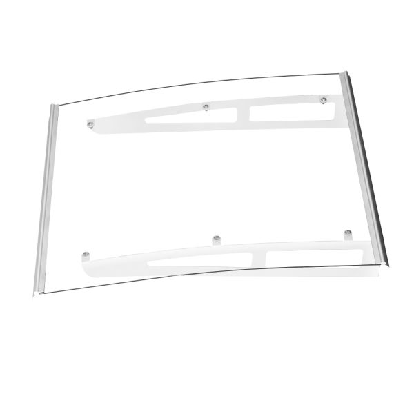 Window Door Awning Canopy 1mx1m Transparent Solid Sheet Aluminum Frame