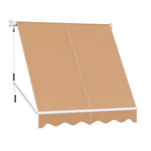 Window Fixed Pivot Arm Awning Outdoor Retractable Canopy 2.1X2.1M Beige