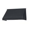 Window Door Awning 1.2mx0.6mx0.6m Black Polyester Fabric Steel Frame