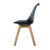 Dining Chairs Set of 4 Leather Plastic DSW Replica Wooden Black