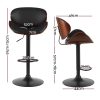 Bar Stools Kitchen Leather Barstools Swivel Gas Lift Vintage Chairs Black