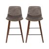 Bar Stools Kitchen Counter Barstools Leather Wooden Chairs x2