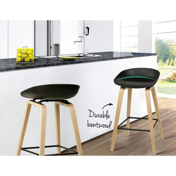 2x Bar Stools Wooden