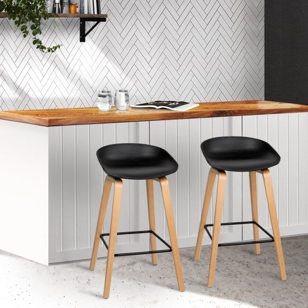 2x Bar Stools Wooden