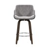 Bar Stools Swivel Velvet Padded Wooden