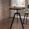 Bar Table 67-86CM Height Round Brown