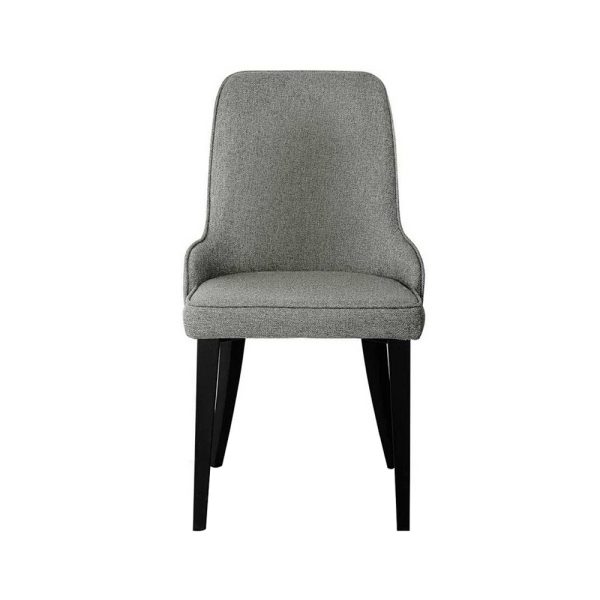 Dining Chairs Set of 2 Linen Fabric Grey