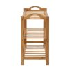 Shoe Rack Bamboo Shoe Storage 3-tier 9 Pairs